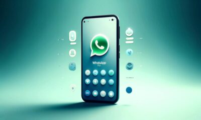 Smartphone mostrando WhatsApp Plus con características avanzadas