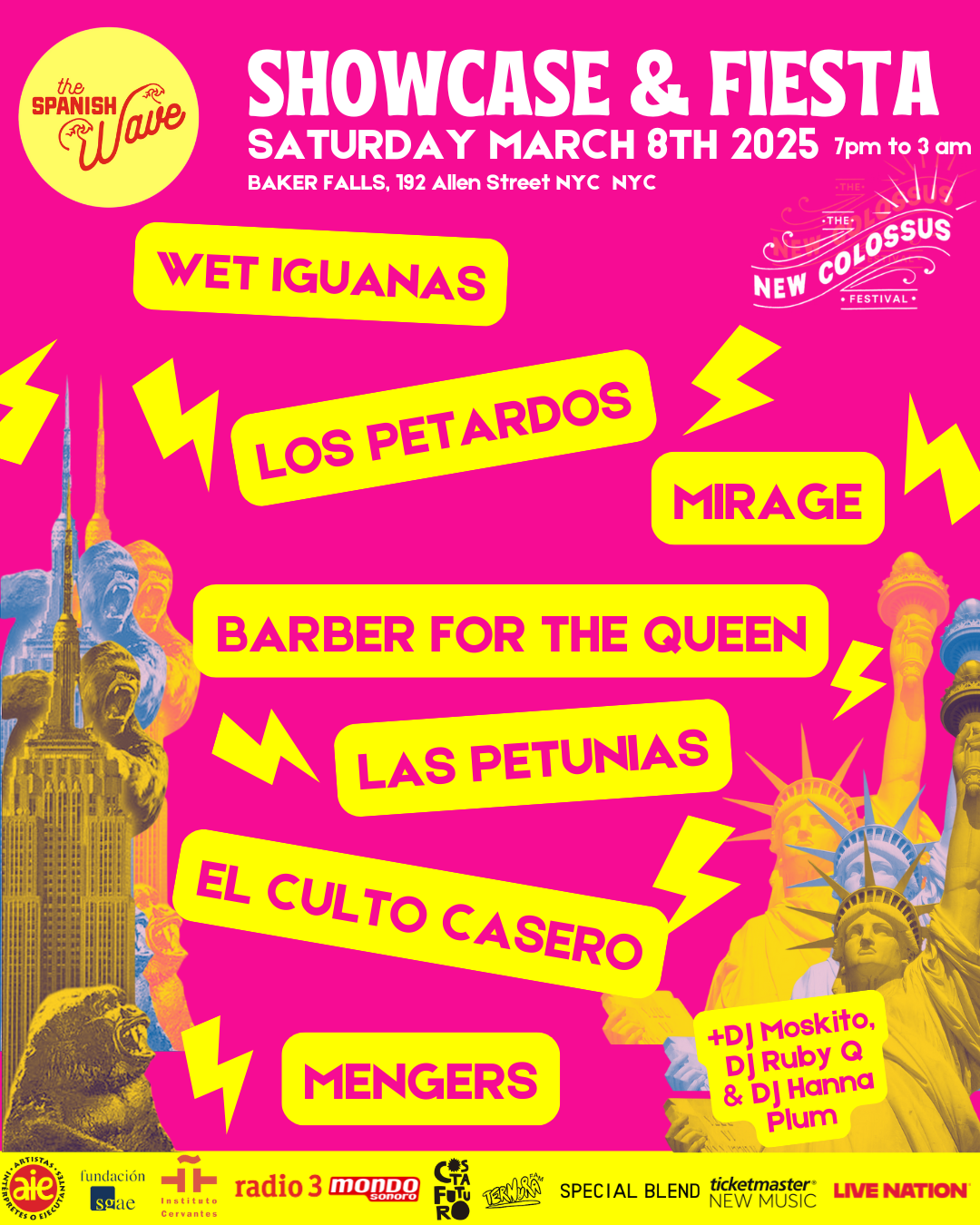 The Spanish Wave presenta a los siete artistas que actuarán en su showcase y fiesta en The New Colossus 2025