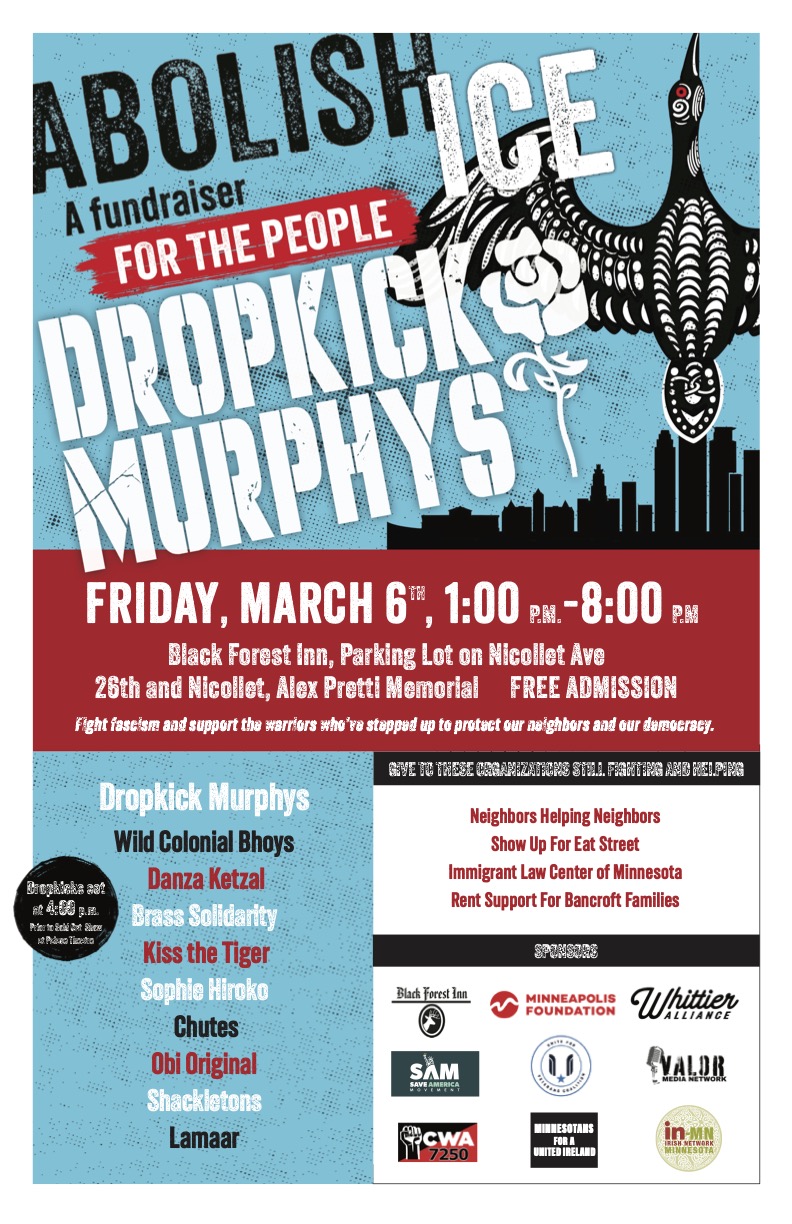 Dropkick Murphys ofrecerán concierto acústico gratuito en Minneapolis en homenaje a Alex Pretti y Renée Good