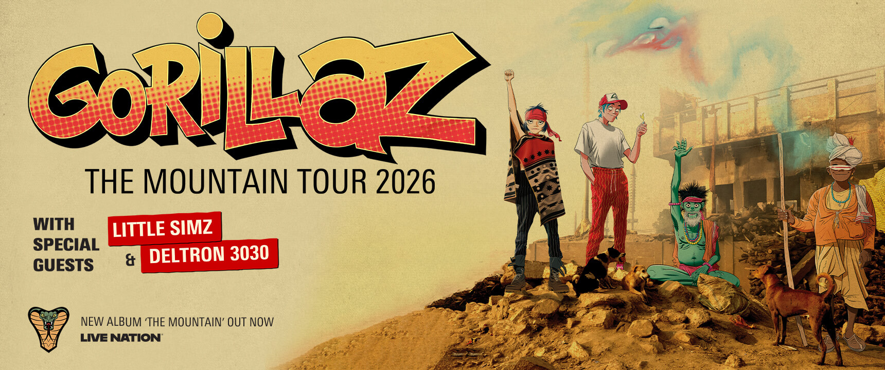 Gorillaz anuncia gira masiva por Norteamérica y presenta en vivo su nuevo álbum The Mountain