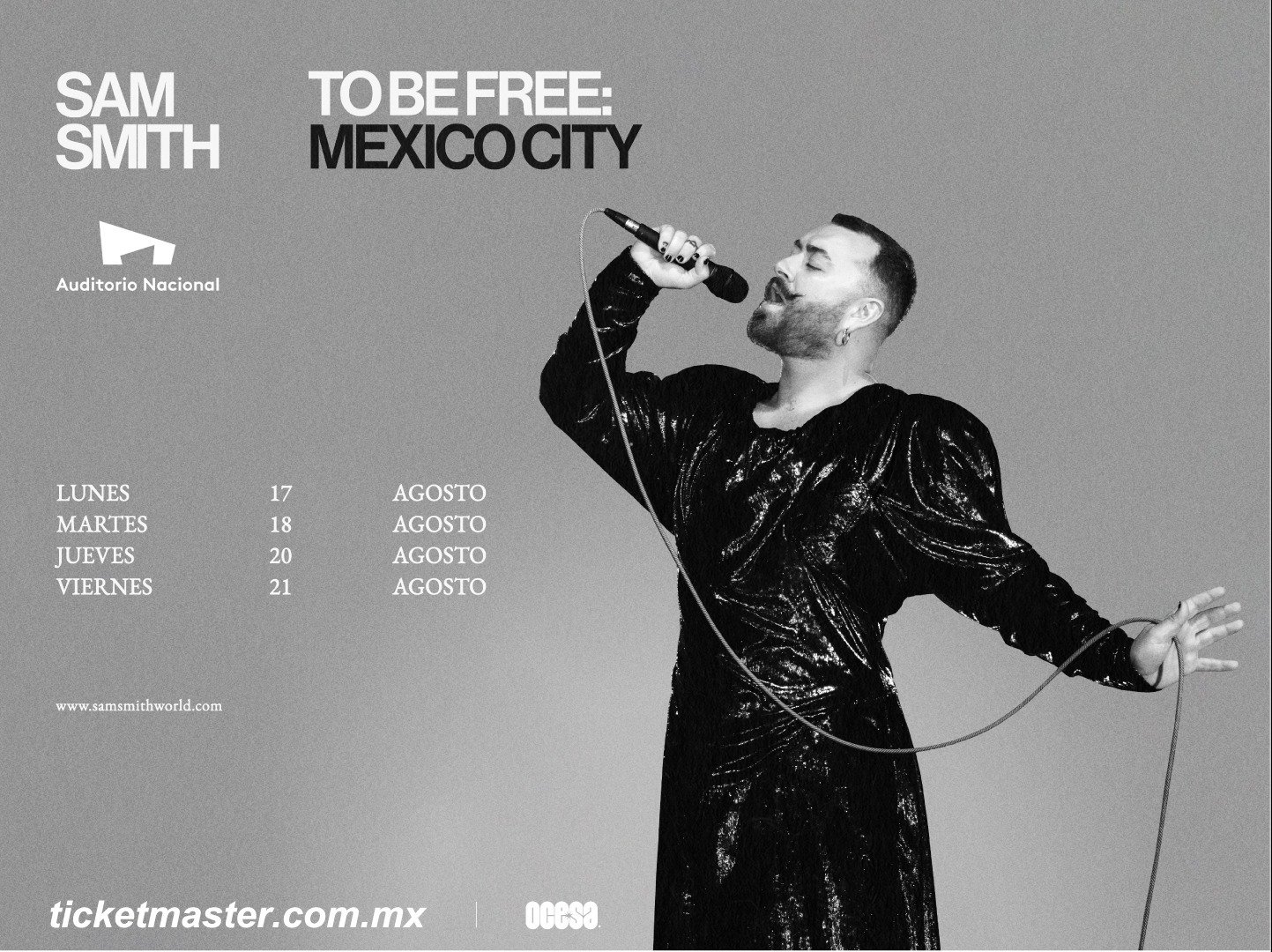 Sam Smith anuncia residencia en CDMX: “To Be Free: Mexico City” llegará al Auditorio Nacional en agosto de 2026