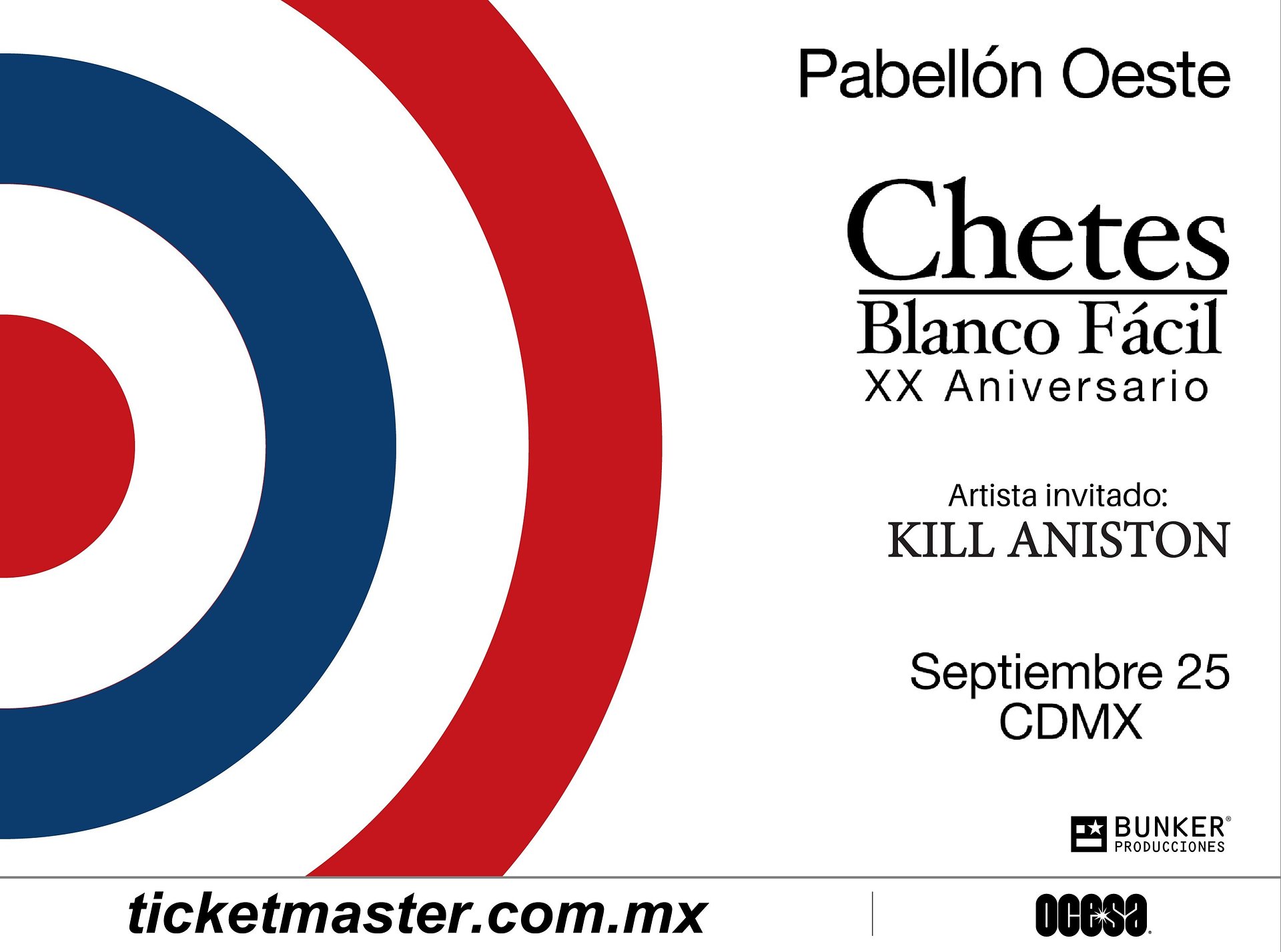 Chetes celebrará los 20 años de Blanco Fácil con un concierto especial en CDMX que promete nostalgia y vigencia