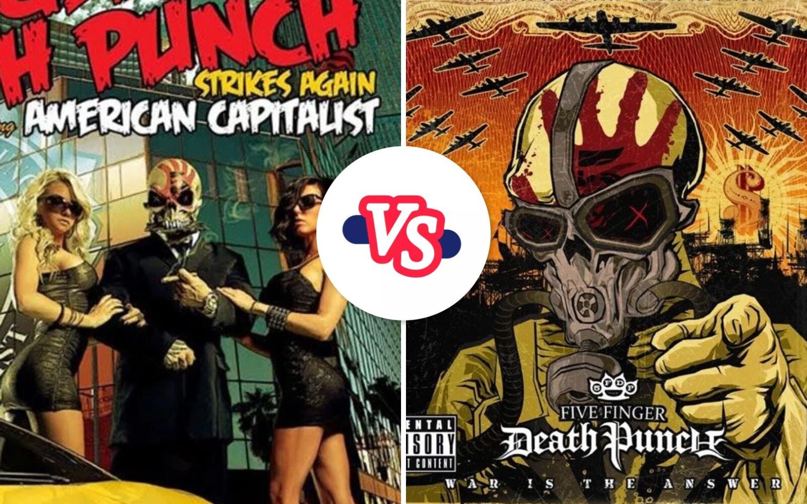 Five Finger Death Punch: Duelo entre War Is the Answer y American Capitalist