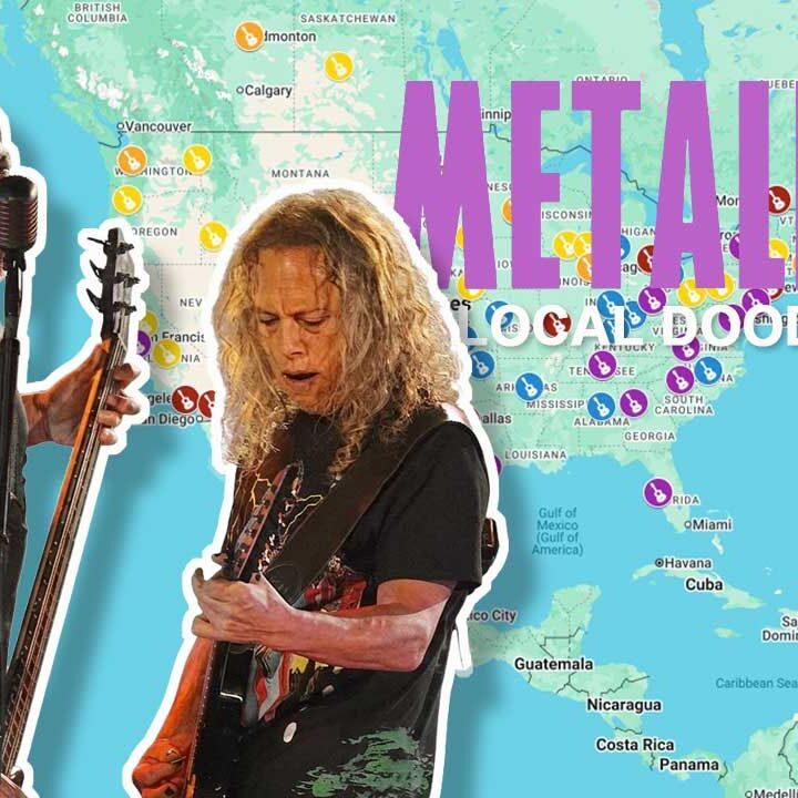Metallica lanza mapa interactivo con todos los doodles de la gira