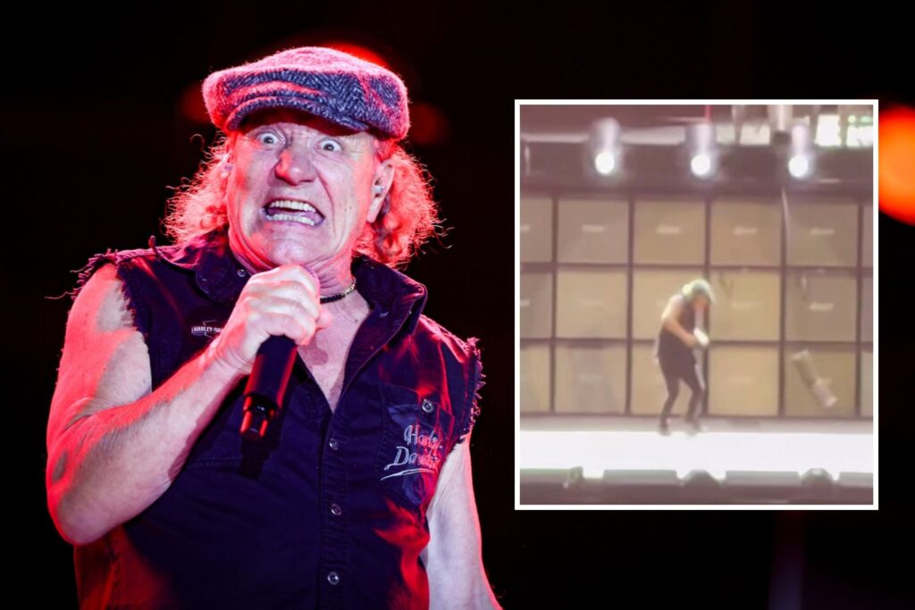Brian Johnson sufre un peligroso incidente con los cañones en Las Vegas