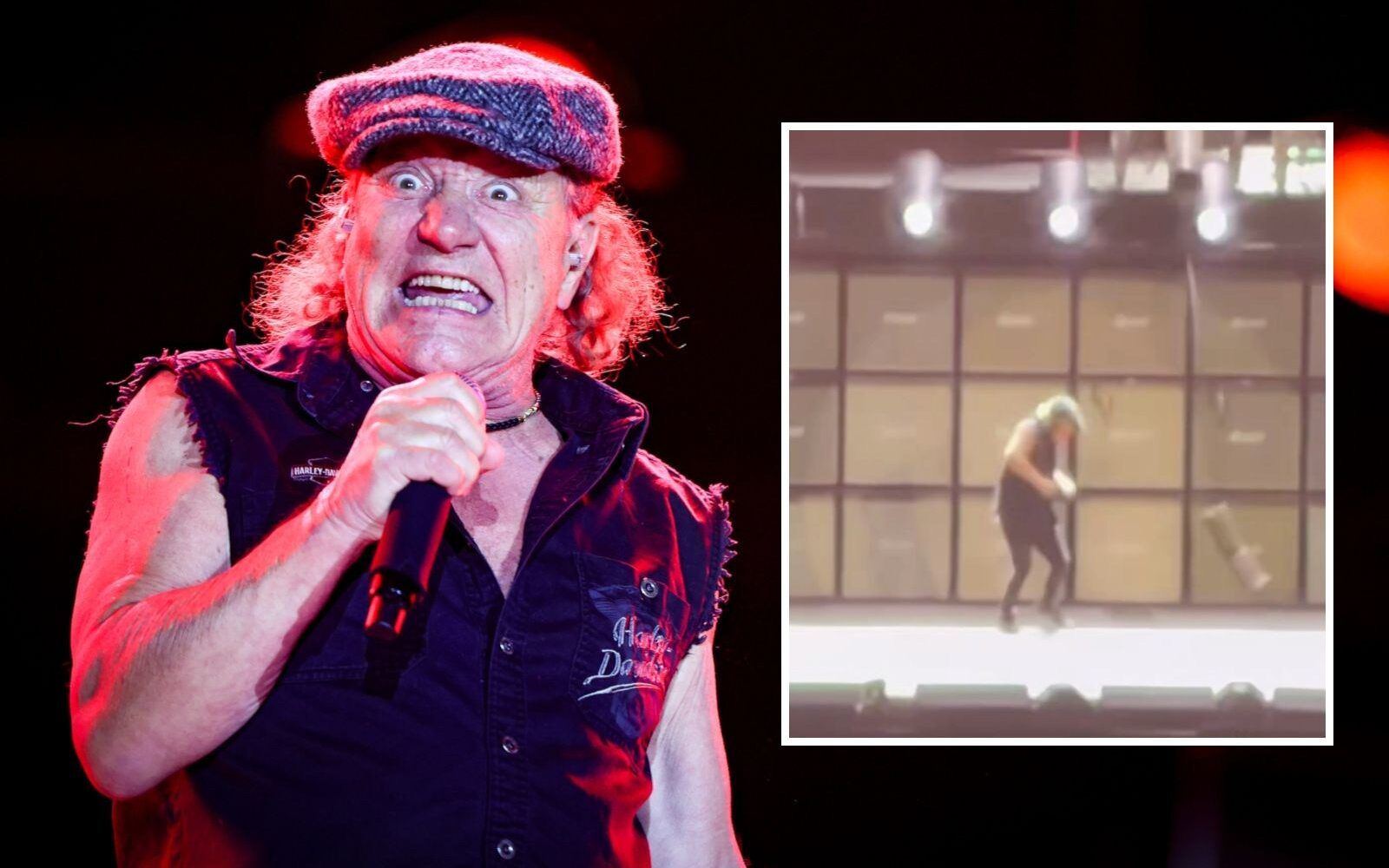 Brian Johnson sufre un peligroso incidente con los cañones en Las Vegas