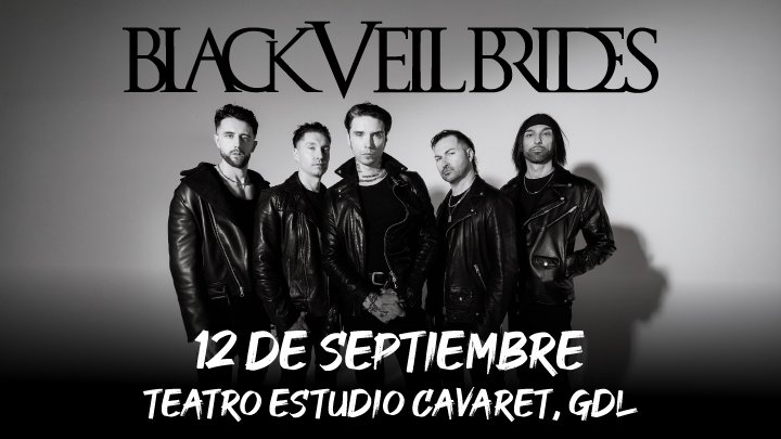 black veil brides anuncia concierto en el teatro estudio cavaret