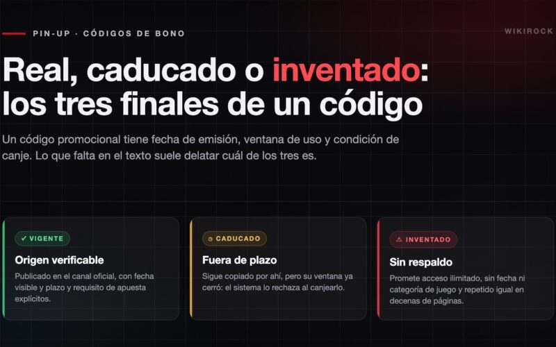 Cómo saber si un código de bono en Pin-Up es real, caducado o inventado