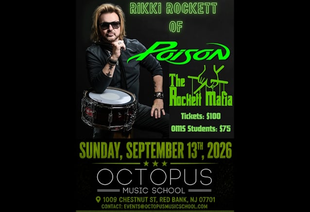 Rikki Rockett de Poison anuncia exclusiva clinica de bateria en New Jersey