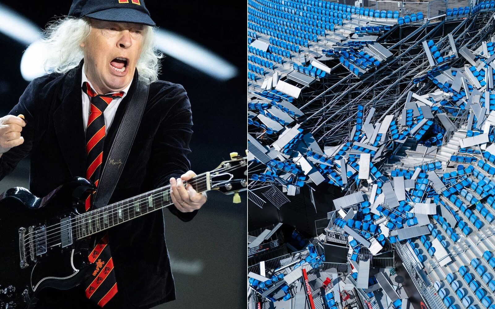 AC/DC enfrenta incertidumbre tras severos daños por tormenta