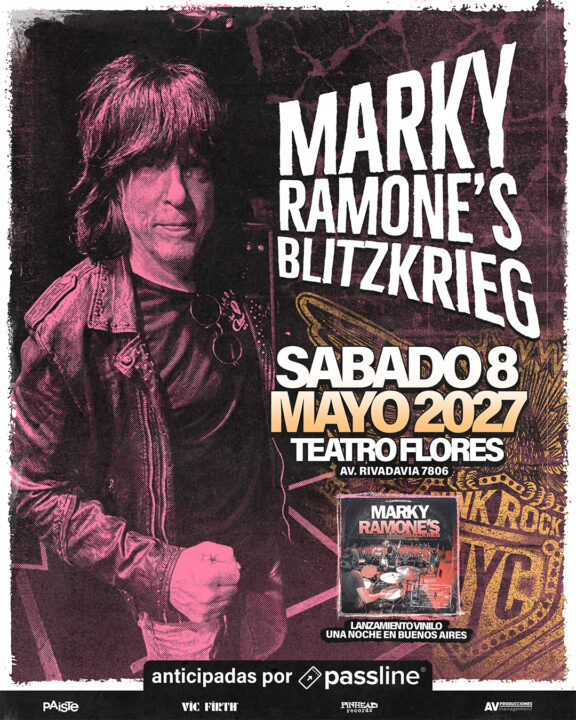 “BLITZKRIEG”, la banda de MARKY RAMONE, vuelve a la Argentina con toda la fuerza del Punk