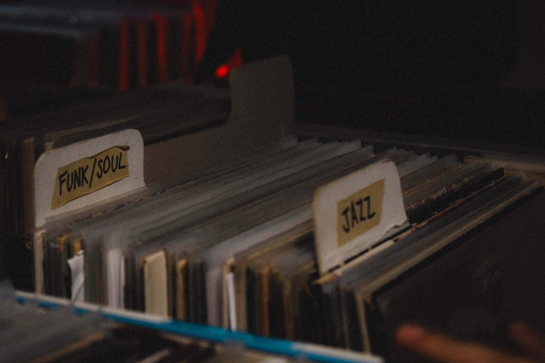 Colección de discos de vinilo de funk, soul y jazz, el género de Freddie Jackson